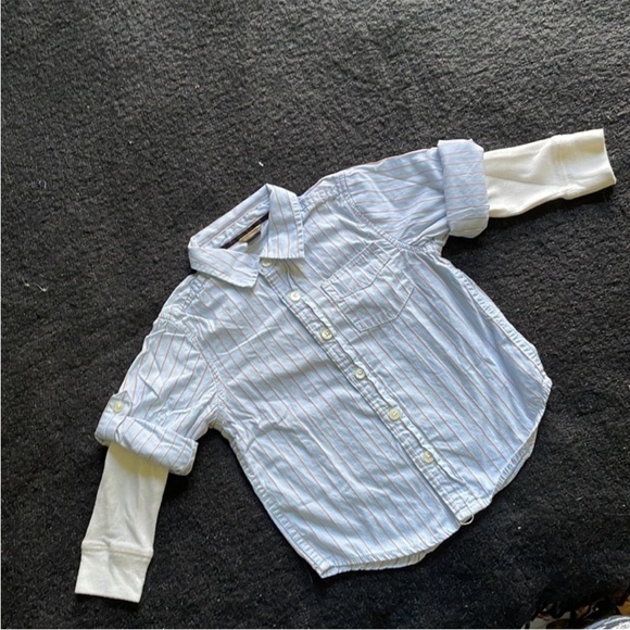 🐻 GAP Size 3T Button Down Striped Shirt - Picture 1 of 11